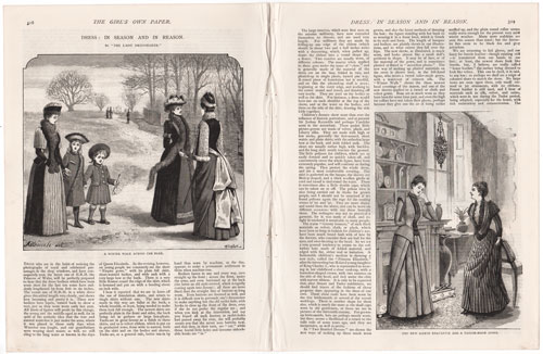 original engravings from The Girl's Own Paper (1888-1890)